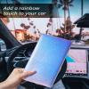Mymazn Car Registration and Insurance Holder, PU Leather Glove Box Car Organizer with Magnetic Closure, Car Document Holder for Driver's License & Essential Documents (Iridescent blue) view 2