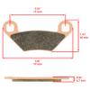 Caltric Front or Rear Brake Pads Compatible with Polaris Sportsman 1000 XP S High Lifter Hunter 2021-2022 view 2