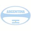 U.S. Custom Stickers Argentina Rugby Ball Sticker 9 Inch view 1