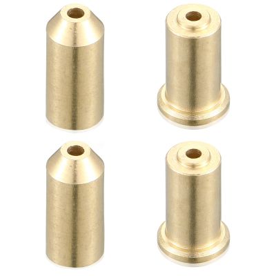 Sunnyray 4 Pcs Dual Gas Refill Adapter Brass Lighter Gas Refill Adapter Fluid Fuel Gas Refill Adapter Compatible with St Dupont Lighter, Gold