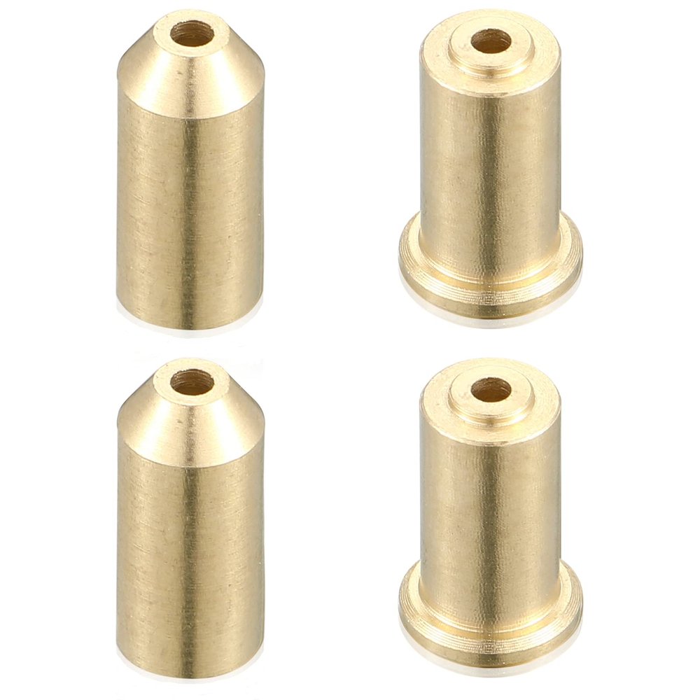 Sunnyray 4 Pcs Dual Gas Refill Adapter Brass Lighter Gas Refill Adapter Fluid Fuel Gas Refill Adapter Compatible with St Dupont Lighter, Gold