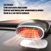 Jopwkuin Windshield Defogger 12V 150W Car Heater 360 Rotatable Adhesive Installation Strong Wind 2 Modes Car Window Defroster Heating Cooling Fan for Vehicle view 3