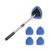 Windshield Cleaning Tool, Car Window Cleaner with 4 Washable Reusable Microfiber Pads, Extendable Long Handle Glass Wiper Cleaning Kit, Auto Accessories Universal for Office and Home (Blue) view 1
