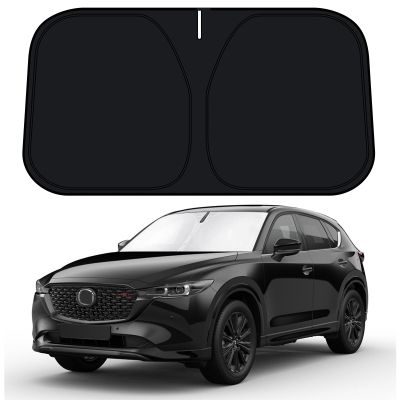 D-Lumina Windshield Sun Shade for Mazda CX-5 2017-2025 CX5 Accessories, Front Window Sunshade Sun Visor Protector Block UV Rays Heat, Foldable 2 Layers 210T Material
