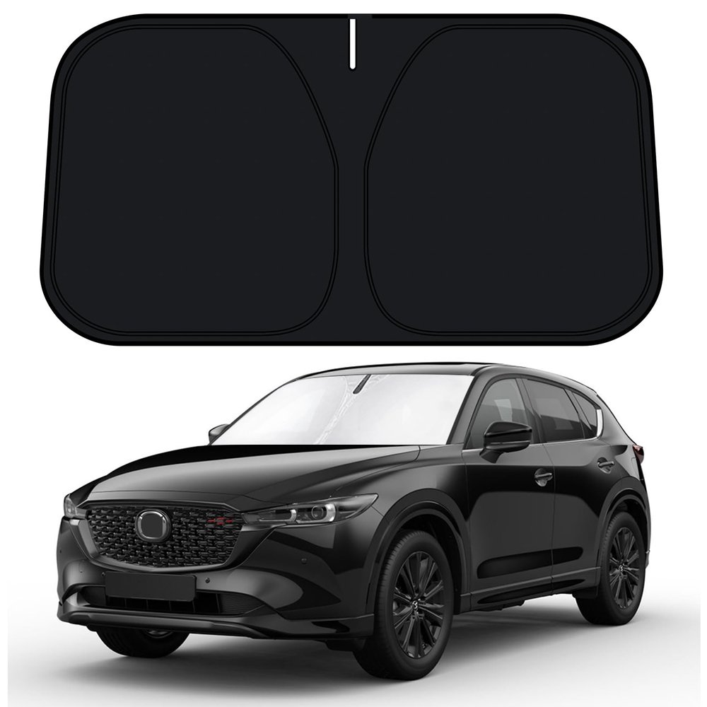 D-Lumina Windshield Sun Shade for Mazda CX-5 2017-2025 CX5 Accessories, Front Window Sunshade Sun Visor Protector Block UV Rays Heat, Foldable 2 Layers 210T Material