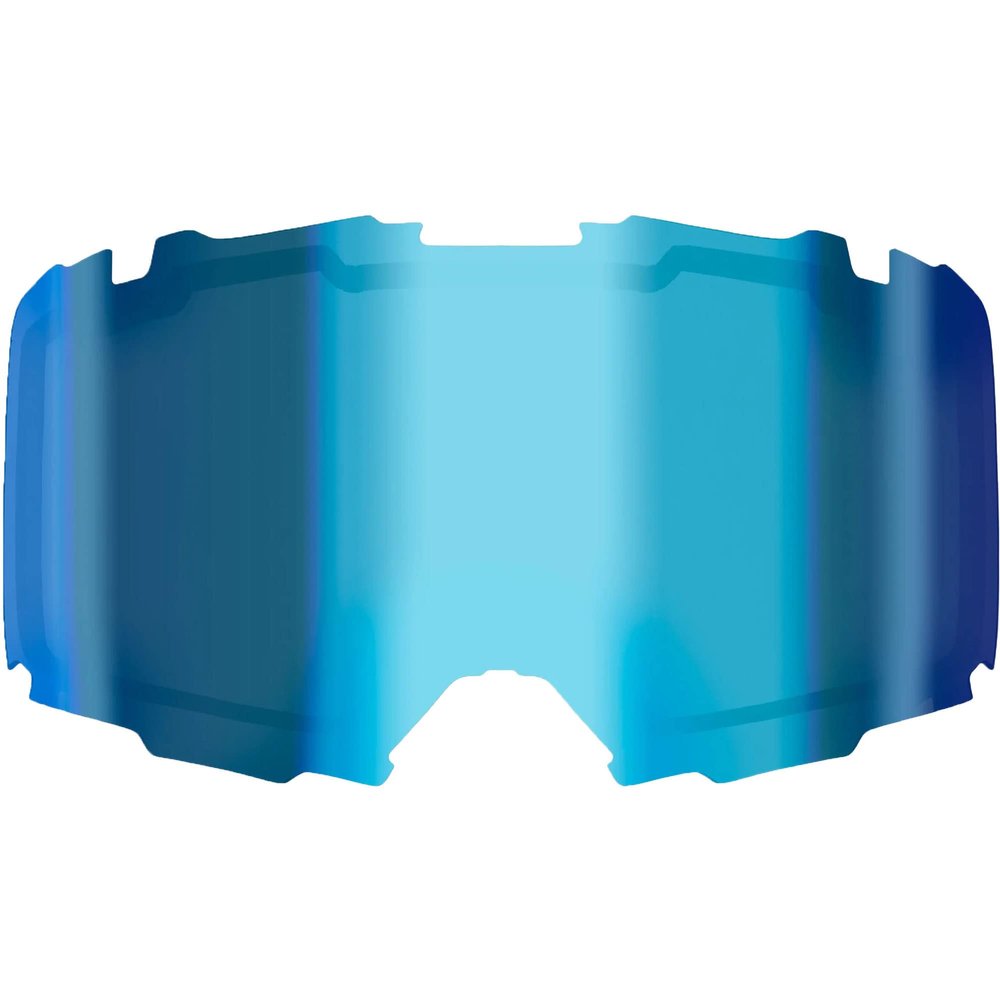 FXR Combat Dual Replacement Lens Anti-Fog Anti-Scratch UV Coating Pre-Curved - Blue Lens w/Ice Finish - One Size