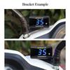 Motorcycle Meter Stand Mirror Hole (M10 Bolt) Digital Meter Mounting Bracket Cylinder Head Temperature Gauge Bracket (Black, Left Holder) view 3