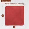 Nabob Wipers Auto Mechanic Shop Towels 500 Pack Bulk Shop Rags 100% Cotton Size 14"x14" Commercial Grade (500 Pack, Red) view 4
