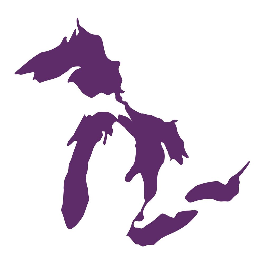Great Lakes Michigan Silhouette Vinyl Decal Car Water Bottle Tumbler Sticker