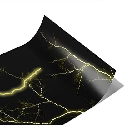 Rwraps Yellow Lightning Matte Vinyl Film Wrap 59in x 29ft Vinyl Vehicle Car Film Sheet Roll