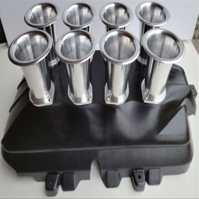 C8 Corvette Engine Cover with Velocity Stacks (Unpainted Black)