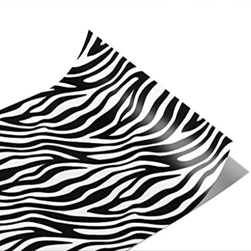 Rwraps White Zebra Matte Vinyl Film Wrap 59in x 19ft Vinyl Vehicle Car Film Sheet Roll