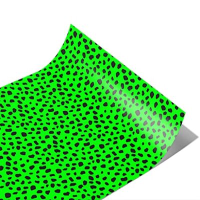 Rwraps Neon Dalmation Matte Vinyl Film Wrap 59in x 28ft Vinyl Vehicle Car Film Sheet Roll