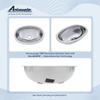 AMBASSADOR Marine Grade 304 Stainless Steel Cylinder Sink Ultra-Mirror Finish, 17" x 12" Dia. x 5" Deep (S67-6515-UM-W) for Boat/RV/Camper Galley, Kitchen, or Bathroom view 2