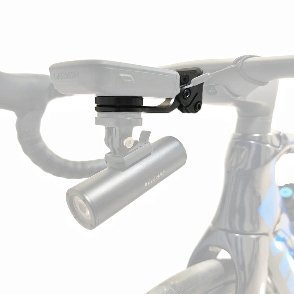 NELboNs Bike Computer Mounting Bracket for Madone SLR Stem Bar Compatible with Gar min/Wa hoo/Bry ton, Bicycle Light/Sport Action Camera Adapter Mount