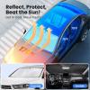 Magnelex Car Windshield Sunshade - Advanced Light-Blocking Protection, Foldable Sun Shade with Mirror Cut-Out Keeps Your Vehicle Cool, Fit for Cars, Trucks, and SUVs - Large (64 x 34 in) view 2