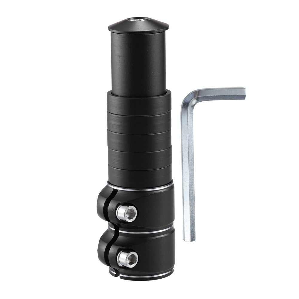 X AUTOHAUX 138mm Mountain Bike Stem Riser Fork Stem Extender Handlebar Bicycle Parts Aluminum Alloy Black 1 Set