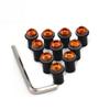Aluminium Bolts Well nut Bolt Kit Windscreen Installation Kit For Kawasaki ER-6F 2008 2019 2010 2011 2012 2013 NINJA 650R Aftermarket Windshields Bolts Clips Screw Kits (Orange) view 3