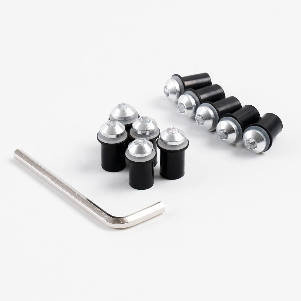 Fairing Bolt Kit Screws Nuts Washers Mounting Kits Windscreen Bolts For Ducati 959/1299 /959s/1098/848/1198 Windscreen Bolts Windshield Screw Kits (Silver)