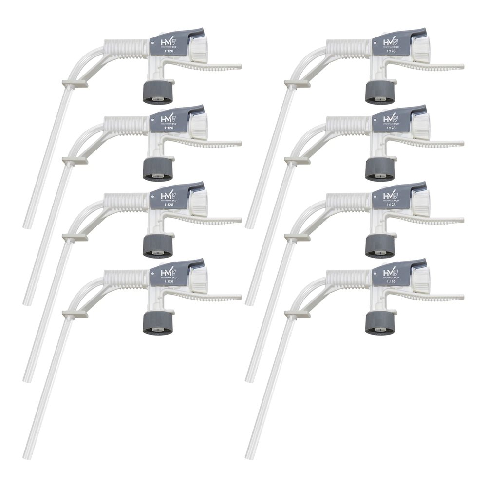Highmark ECO Dilution Gun, 1:128, 4" H x 1-1/2"W x 14" D, Gray/White, Set of 8 Guns
