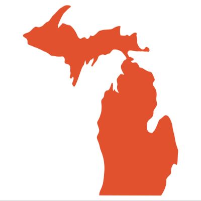 Michigan State Silhouette Vinyl Decal Car Water Bottle Tumbler Sticker
