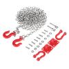 Oumefar RC Mini Metal Trailer Hook & Chain, RC Car Tow Hook Trailer Chain Set, RC U Shaped Tow Hook Trailer Chain Assemble Parts for RC Climbing Crawler Car Upgrade Part RC Car Accessories view 2