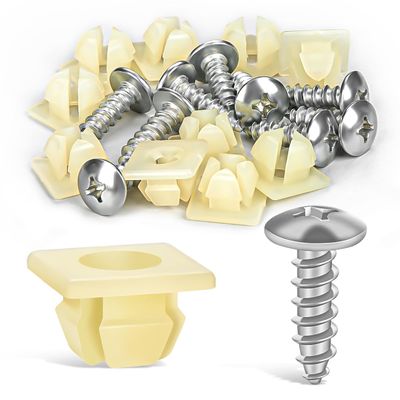 Nilight 50Pcs Hood Insulation Retainer Clips Hood Liner Fasteners Replacement for Replacement for Chrysler Jeep Dodge Ram Cherokee Grand Cherokee - OEM 4878883AA LH LHS Nylon Clip