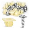 Nilight 50Pcs Hood Insulation Retainer Clips Hood Liner Fasteners Replacement for Replacement for Chrysler Jeep Dodge Ram Cherokee Grand Cherokee - OEM 4878883AA LH LHS Nylon Clip view 1