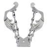 Lowrider Bike 3D Wing Steering Wheel Chrome. view 1