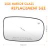 Right Passenger Side Mirror Glass Replacement for Dodge Charger 2012-2021, for Chrysler 200 2011-2014, for Chrysler 300 2011-2021 Rear View Side Heated Mirror Replace 68101146AA view 4