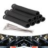 Spark Plug Wire Heat Shield Spark Plug Wire Boots Heat Shield Protector Sleeve 2500 Degree Spark Plug Heat Cover Wrap 6 Inch for SBC BBC 350 454 8PCS with 16pcs Stainless Steel Wire Ties (Black) view 1