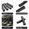 Spark Plug Wire Heat Shield Spark Plug Wire Boots Heat Shield Protector Sleeve 2500 Degree Spark Plug Heat Cover Wrap 6 Inch for SBC BBC 350 454 8PCS with 16pcs Stainless Steel Wire Ties (Black) view 3