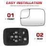 Driver Left Side View Heated Mirror Glass for Dodge Ram 1500 2500 3500 2005-2009, Replaces 5161011AA, 191035AA, CH1324121 view 4