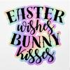 Holographic Decal Stickers Of Easter Wishes Bunny Kisses Premium Waterproof Vinyl Decal Stickers For Laptop Phone Accessory Helmet Car Window Mug Tuber Cup Door Wall Decoration ANDVER30g8361HO110422 view 1
