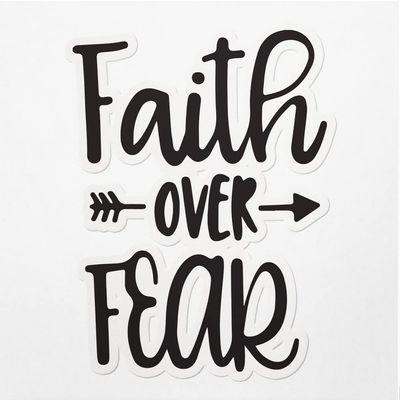 Decal Stickers Of Faith Over Fear Arrow Premium Indoor (No Waterproof) Vinyl Decal Stickers For Laptop Phone Accessory Helmet Car Window Mug Tuber Cup Door Wall Decoration ANDVER3014961BL110422