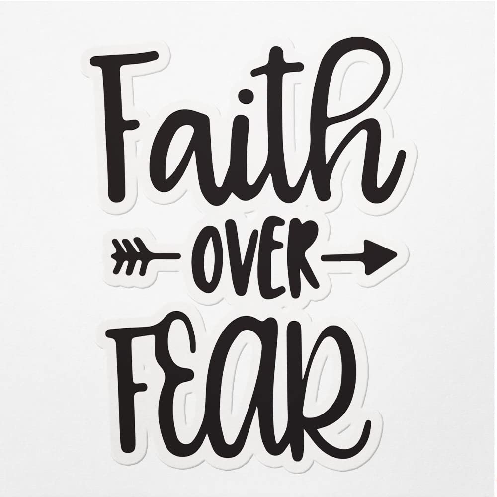 Decal Stickers Of Faith Over Fear Arrow Premium Indoor (No Waterproof) Vinyl Decal Stickers For Laptop Phone Accessory Helmet Car Window Mug Tuber Cup Door Wall Decoration ANDVER3014961BL110422