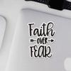 Decal Stickers Of Faith Over Fear Arrow Premium Indoor (No Waterproof) Vinyl Decal Stickers For Laptop Phone Accessory Helmet Car Window Mug Tuber Cup Door Wall Decoration ANDVER3014961BL110422 view 4