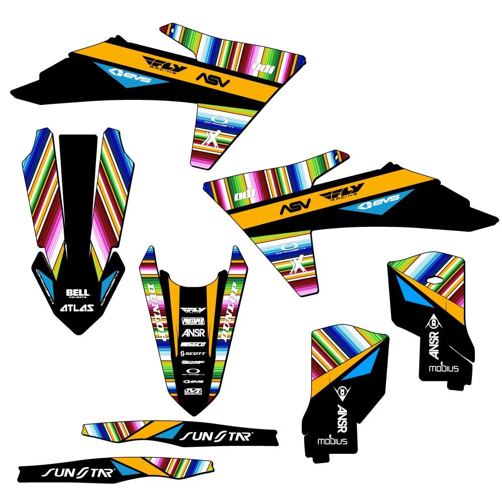 2023-2024 SXF Serape Black Senge Graphics Base Kit Compatible with KTM