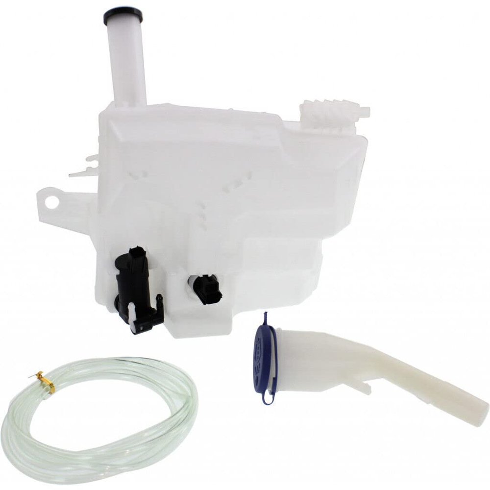 Jumbo Auto Parts Replacement New Washer Reservoir For Ford Focus 2012 To 2018 Windshield Washer Tank With Pump Sensor And Filler Tube Fits Hatchback Models FO1288112 CV6Z17618D-PFM