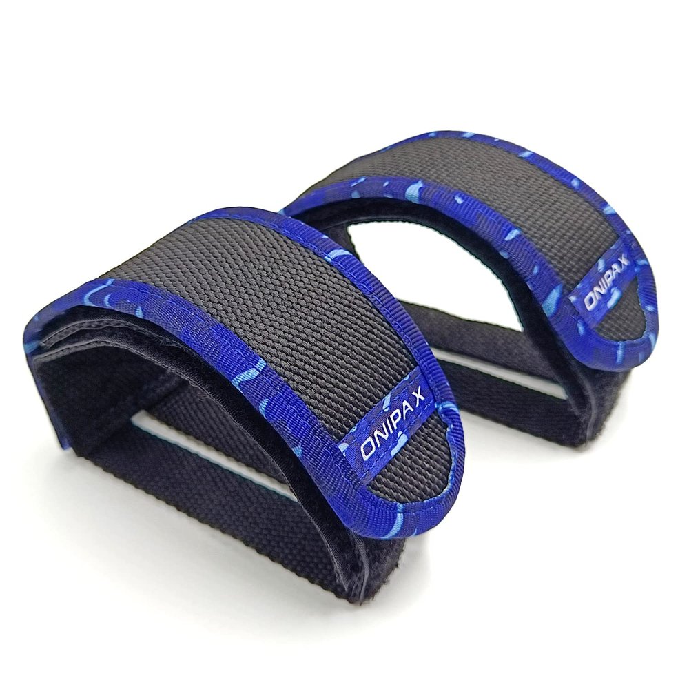 ONIPAX Outdoor Bike Pedal Straps for Fixed Gear, BMX and MTB, Adjustable Toe Clips Tape 2 PCS