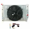 HKAUTOPART Radiator for 2003-2013 Chevy Corvette SSR 6.0L 6.2L 7.0L V8 Gas & 2008 2009 Saab 9-7x 5.3L 6.0L V8, 4 Row Full Aluminium Radiator + 16 Inch Fan + Shroud + Thermostat Relay Kit view 1