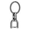 KeyUnity KM13 Swivel Keychain with D Ring Key Shackle, Titanium Rotatable Key Organizer (M Silver) view 1