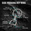 KeyUnity KM13 Swivel Keychain with D Ring Key Shackle, Titanium Rotatable Key Organizer (M Silver) view 3
