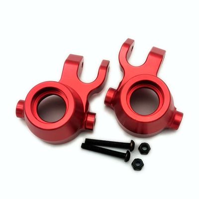 Aluminum Front Steering Blocks Knuckle Arm Red for Traxxas 1/8 Sledge 9537