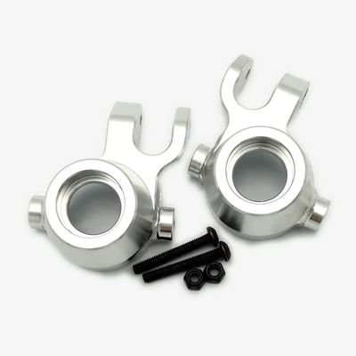 Aluminum Front Steering Blocks Knuckle Arm Silver for Traxxas 1/8 Sledge 9537