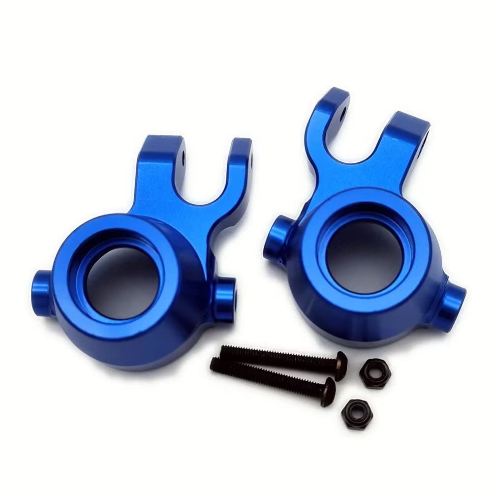 Aluminum Front Steering Blocks Knuckle Arm Blue for Traxxas 1/8 Sledge 9537