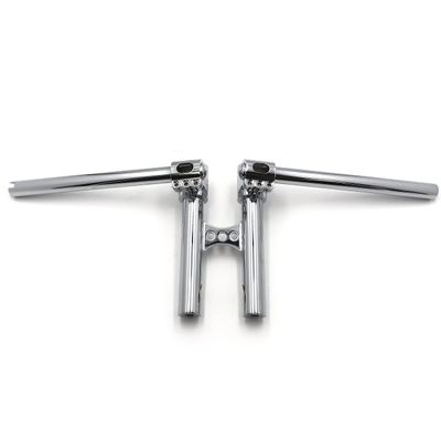 HTTMT HB015- Adjustable 8" Chrome Clip Splitter Handlebars Compatible with H-D Dyna FXR Sportster Custom