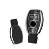 SANRILY Sliver-Edge Smart Key Fob Cover for Mercedes Benz C Class A E S AMG Class CLA CLS GLK Accessories Keyless Key Case with Bling Cat Keychain Black view 2