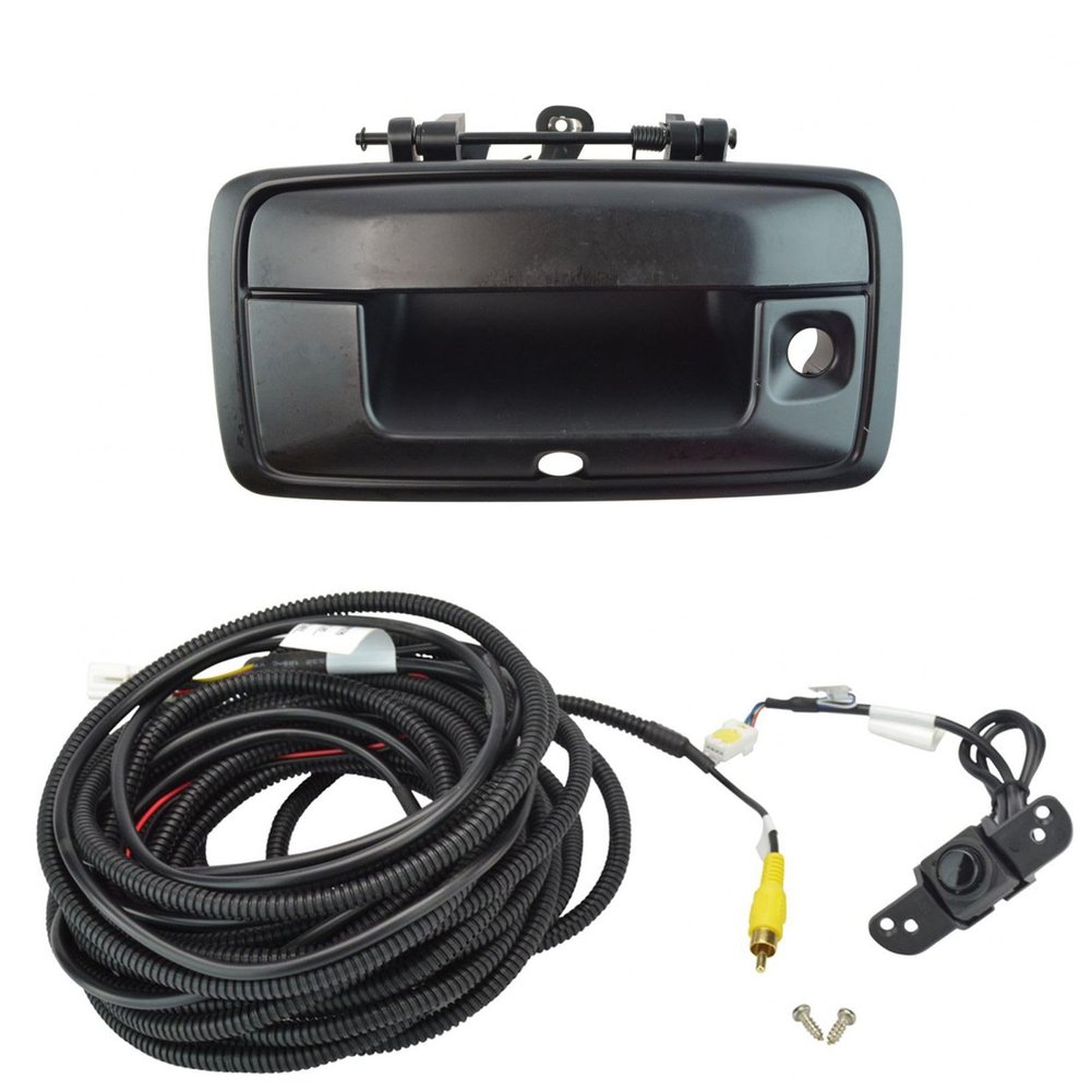 Rear View Camera Add On Kit w/Wiring Harness & Tailgate Handle Compatible with GM Pickup