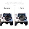 Foruidea Black America Flag Spare Tire Cover PU Leather Wheel Tire Cover Fit Trailer, RV, SUV and Many Vehicle 16inch view 2